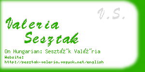 valeria sesztak business card